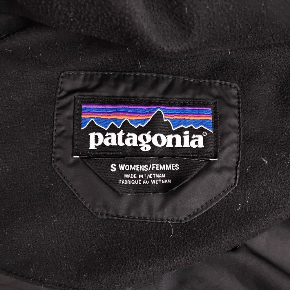 Patagonia Down Parka Women's S Black Hooded Puffer Long - Picture 5 of 14